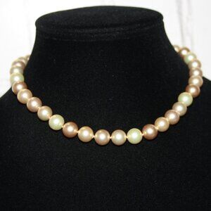🌟 Carolee Pearl & Gold Necklace · 15–18" · Timeless Designer Elegance 🤍